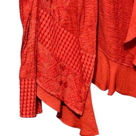 Meadow Rue Anthropologie Paso Doble Mixed Media Cotton Embroidered Cardigan - Picture 5 of 13